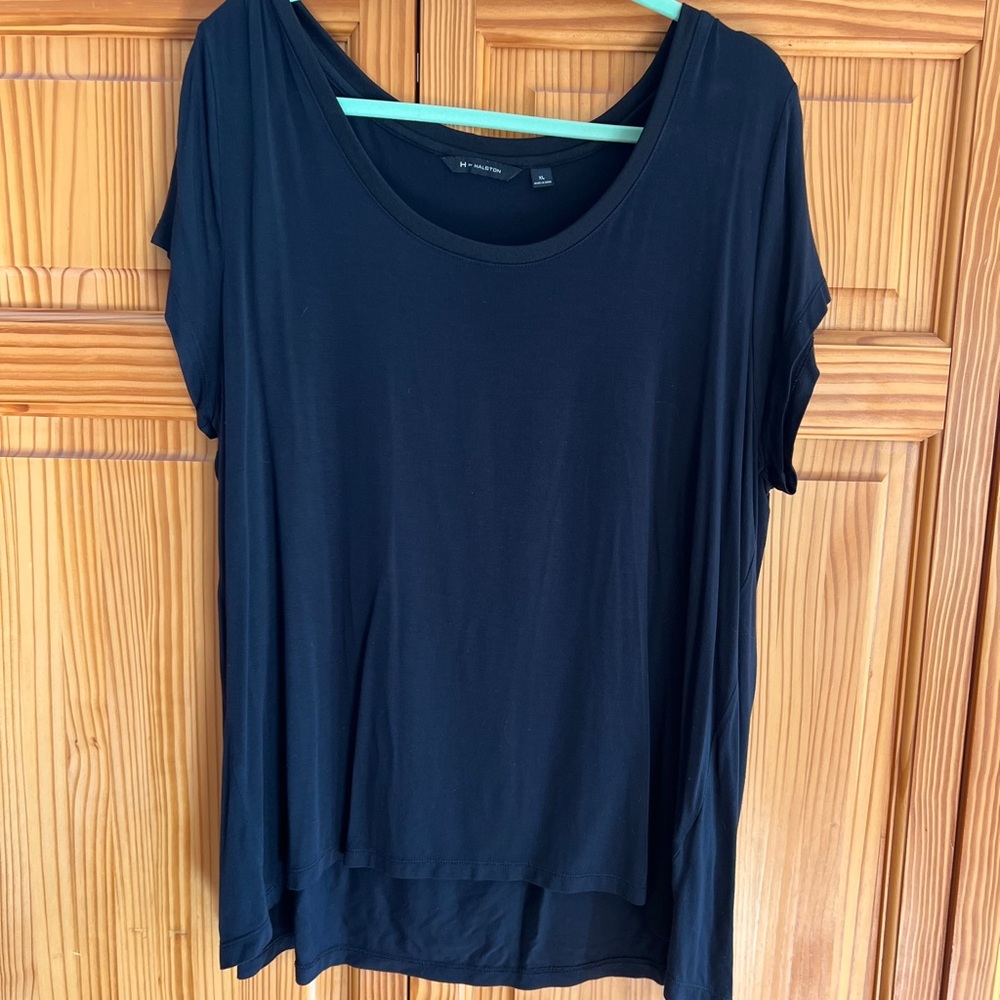 H by Halsten XL black short sleeve top